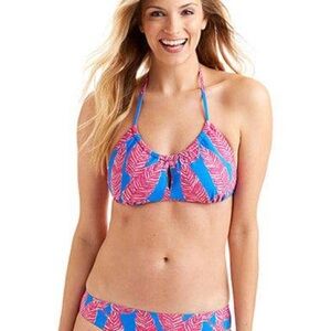 Vineyard Vines Palm Gathered Bikini Top